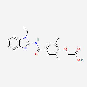 2-[4-[(1-Ethylbenzimidazol-2-yl)carbamoyl]-2,6-dimethylphenoxy]acetic acid