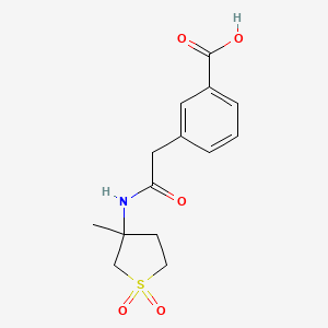 3-[2-[(3-Methyl-1,1-dioxothiolan-3-yl)amino]-2-oxoethyl]benzoic acid