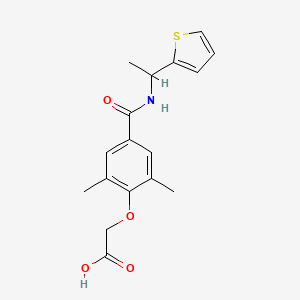 2-[2,6-Dimethyl-4-(1-thiophen-2-ylethylcarbamoyl)phenoxy]acetic acid