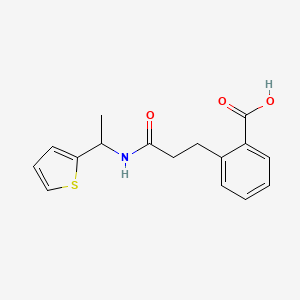 2-[3-Oxo-3-(1-thiophen-2-ylethylamino)propyl]benzoic acid