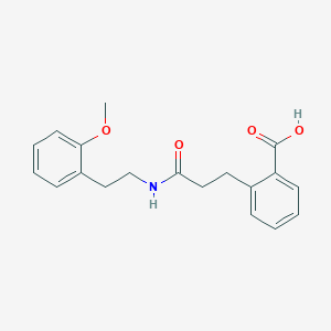 molecular formula C19H21NO4 B6664166 2-[3-[2-(2-Methoxyphenyl)ethylamino]-3-oxopropyl]benzoic acid 