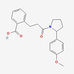 2-[3-[2-(4-Methoxyphenyl)pyrrolidin-1-yl]-3-oxopropyl]benzoic acid