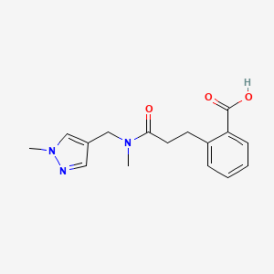 2-[3-[Methyl-[(1-methylpyrazol-4-yl)methyl]amino]-3-oxopropyl]benzoic acid