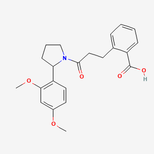 2-[3-[2-(2,4-Dimethoxyphenyl)pyrrolidin-1-yl]-3-oxopropyl]benzoic acid