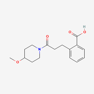 2-[3-(4-Methoxypiperidin-1-yl)-3-oxopropyl]benzoic acid