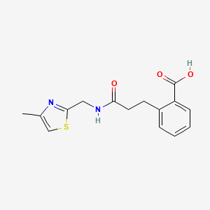 2-[3-[(4-Methyl-1,3-thiazol-2-yl)methylamino]-3-oxopropyl]benzoic acid