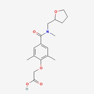 2-[2,6-Dimethyl-4-[methyl(oxolan-2-ylmethyl)carbamoyl]phenoxy]acetic acid