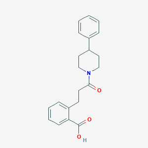 2-[3-Oxo-3-(4-phenylpiperidin-1-yl)propyl]benzoic acid