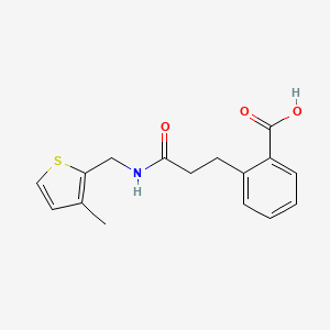 2-[3-[(3-Methylthiophen-2-yl)methylamino]-3-oxopropyl]benzoic acid