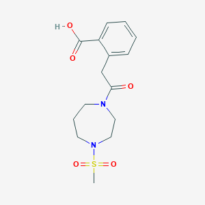 2-[2-(4-Methylsulfonyl-1,4-diazepan-1-yl)-2-oxoethyl]benzoic acid