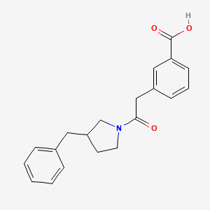 3-[2-(3-Benzylpyrrolidin-1-yl)-2-oxoethyl]benzoic acid