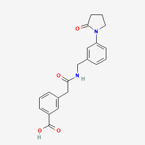 3-[2-Oxo-2-[[3-(2-oxopyrrolidin-1-yl)phenyl]methylamino]ethyl]benzoic acid