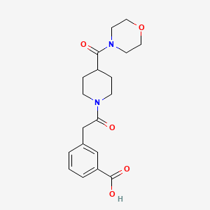 3-[2-[4-(Morpholine-4-carbonyl)piperidin-1-yl]-2-oxoethyl]benzoic acid