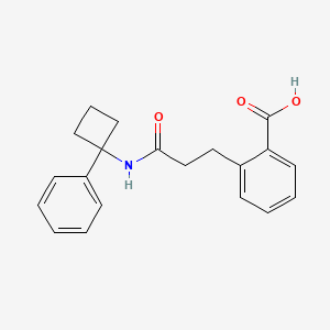 2-[3-Oxo-3-[(1-phenylcyclobutyl)amino]propyl]benzoic acid