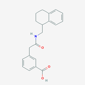 3-[2-Oxo-2-(1,2,3,4-tetrahydronaphthalen-1-ylmethylamino)ethyl]benzoic acid