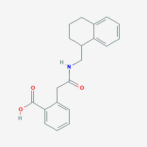 2-[2-Oxo-2-(1,2,3,4-tetrahydronaphthalen-1-ylmethylamino)ethyl]benzoic acid