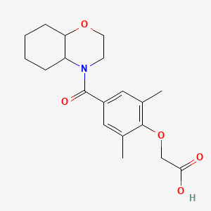 2-[4-(2,3,4a,5,6,7,8,8a-Octahydrobenzo[b][1,4]oxazine-4-carbonyl)-2,6-dimethylphenoxy]acetic acid