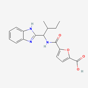 5-[[1-(1H-benzimidazol-2-yl)-2-methylbutyl]carbamoyl]furan-2-carboxylic acid