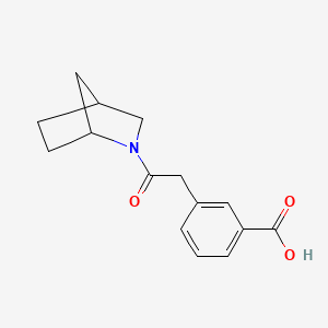 molecular formula C15H17NO3 B6664318 3-[2-(2-Azabicyclo[2.2.1]heptan-2-yl)-2-oxoethyl]benzoic acid 