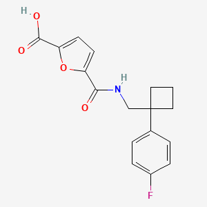 5-[[1-(4-Fluorophenyl)cyclobutyl]methylcarbamoyl]furan-2-carboxylic acid