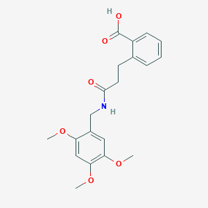 2-[3-Oxo-3-[(2,4,5-trimethoxyphenyl)methylamino]propyl]benzoic acid