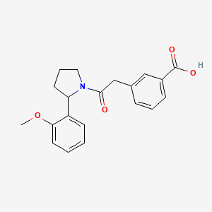 3-[2-[2-(2-Methoxyphenyl)pyrrolidin-1-yl]-2-oxoethyl]benzoic acid