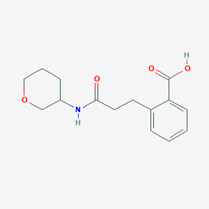 2-[3-(Oxan-3-ylamino)-3-oxopropyl]benzoic acid