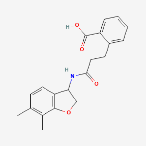 2-[3-[(6,7-Dimethyl-2,3-dihydro-1-benzofuran-3-yl)amino]-3-oxopropyl]benzoic acid