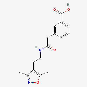 3-[2-[2-(3,5-Dimethyl-1,2-oxazol-4-yl)ethylamino]-2-oxoethyl]benzoic acid