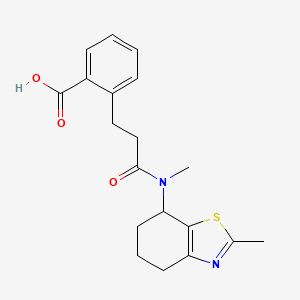 2-[3-[Methyl-(2-methyl-4,5,6,7-tetrahydro-1,3-benzothiazol-7-yl)amino]-3-oxopropyl]benzoic acid