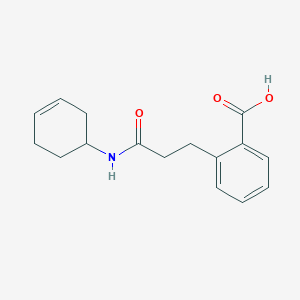 2-[3-(Cyclohex-3-en-1-ylamino)-3-oxopropyl]benzoic acid