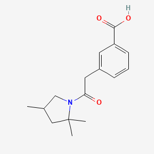 3-[2-Oxo-2-(2,2,4-trimethylpyrrolidin-1-yl)ethyl]benzoic acid