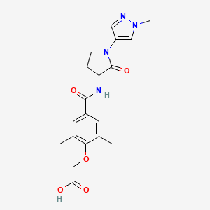 2-[2,6-Dimethyl-4-[[1-(1-methylpyrazol-4-yl)-2-oxopyrrolidin-3-yl]carbamoyl]phenoxy]acetic acid