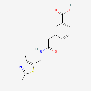 3-[2-[(2,4-Dimethyl-1,3-thiazol-5-yl)methylamino]-2-oxoethyl]benzoic acid