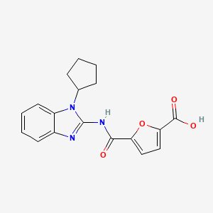 5-[(1-Cyclopentylbenzimidazol-2-yl)carbamoyl]furan-2-carboxylic acid