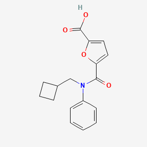 molecular formula C17H17NO4 B6664516 5-[Cyclobutylmethyl(phenyl)carbamoyl]furan-2-carboxylic acid 