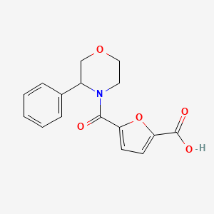 molecular formula C16H15NO5 B6664523 5-(3-Phenylmorpholine-4-carbonyl)furan-2-carboxylic acid 