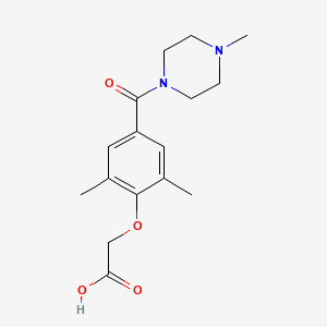 2-[2,6-Dimethyl-4-(4-methylpiperazine-1-carbonyl)phenoxy]acetic acid