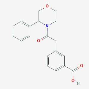 3-[2-Oxo-2-(3-phenylmorpholin-4-yl)ethyl]benzoic acid