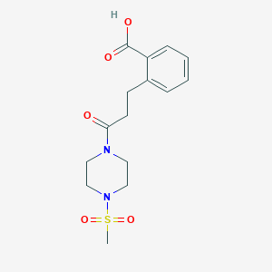 2-[3-(4-Methylsulfonylpiperazin-1-yl)-3-oxopropyl]benzoic acid