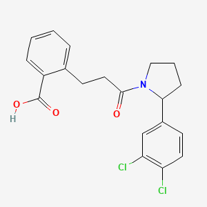 2-[3-[2-(3,4-Dichlorophenyl)pyrrolidin-1-yl]-3-oxopropyl]benzoic acid