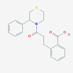 2-[3-Oxo-3-(3-phenylthiomorpholin-4-yl)propyl]benzoic acid