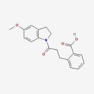 2-[3-(5-Methoxy-2,3-dihydroindol-1-yl)-3-oxopropyl]benzoic acid