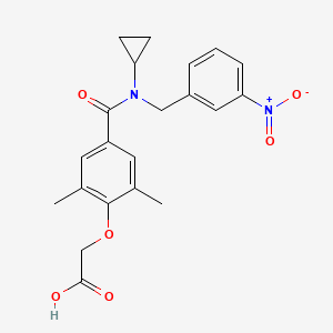 2-[4-[Cyclopropyl-[(3-nitrophenyl)methyl]carbamoyl]-2,6-dimethylphenoxy]acetic acid