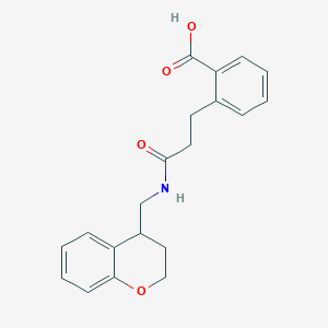 2-[3-(3,4-dihydro-2H-chromen-4-ylmethylamino)-3-oxopropyl]benzoic acid