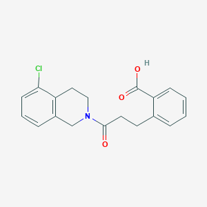 2-[3-(5-chloro-3,4-dihydro-1H-isoquinolin-2-yl)-3-oxopropyl]benzoic acid