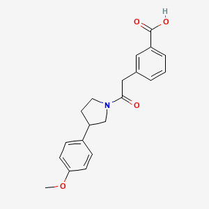 3-[2-[3-(4-Methoxyphenyl)pyrrolidin-1-yl]-2-oxoethyl]benzoic acid