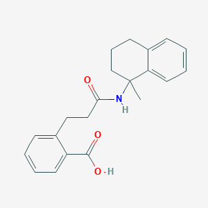 2-[3-[(1-methyl-3,4-dihydro-2H-naphthalen-1-yl)amino]-3-oxopropyl]benzoic acid