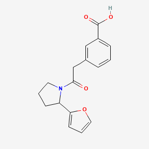 3-[2-[2-(Furan-2-yl)pyrrolidin-1-yl]-2-oxoethyl]benzoic acid