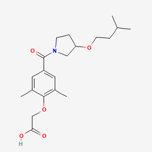 2-[2,6-Dimethyl-4-[3-(3-methylbutoxy)pyrrolidine-1-carbonyl]phenoxy]acetic acid